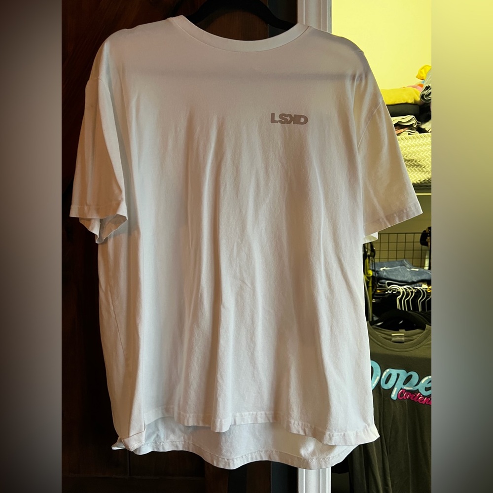 LSKD E.T.J. FLXCotton Oversized Tee, Cream, Small, like new